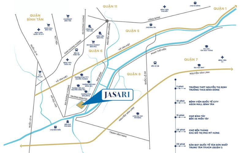 vị trí dự án jasari